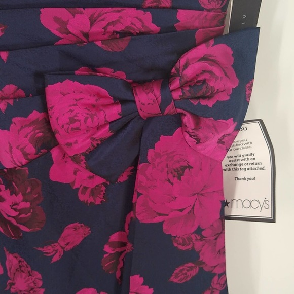 Aidan Mattox Floral Print Sleeveless Cocktail Dress in Fuchsia Multi - Picture 7 of 14